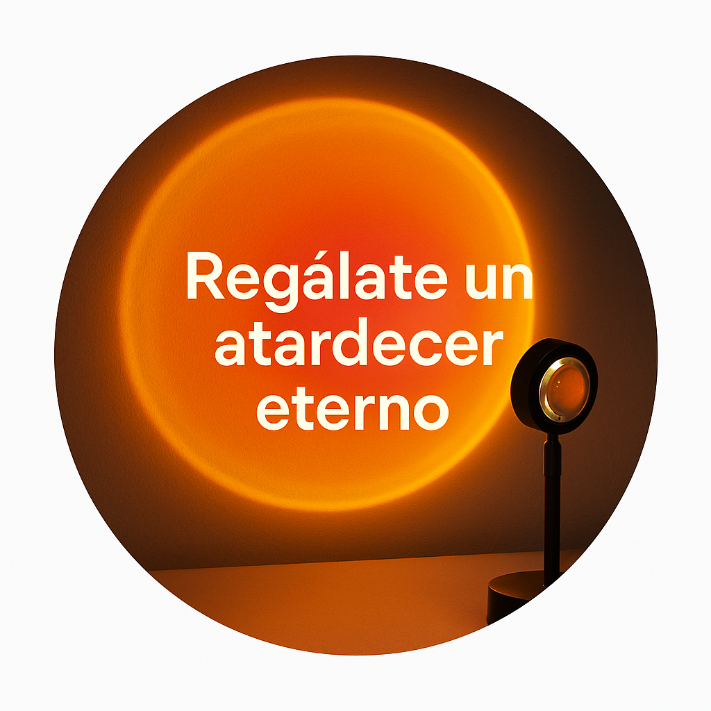 LAMPARA EFECTO LUZ ATARDECER