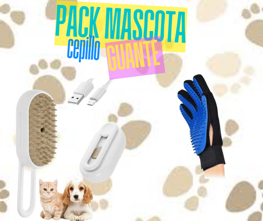 Pack Guante Para Mascota +Cepillo